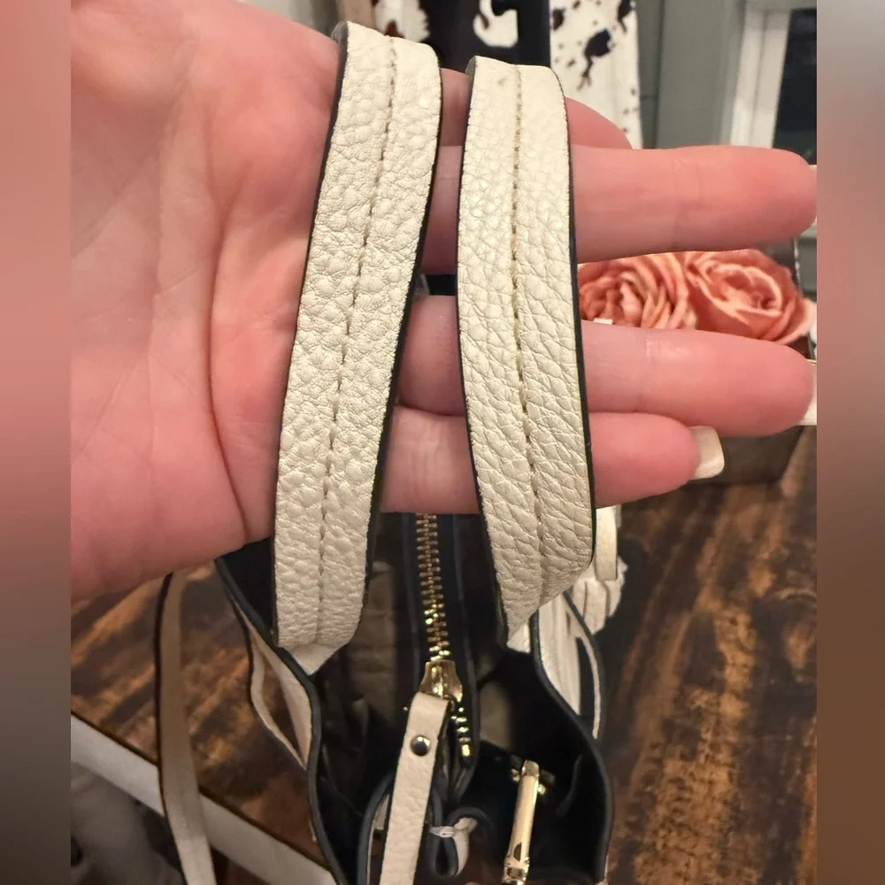 Kate Spade Cream Satchel with Tassels
